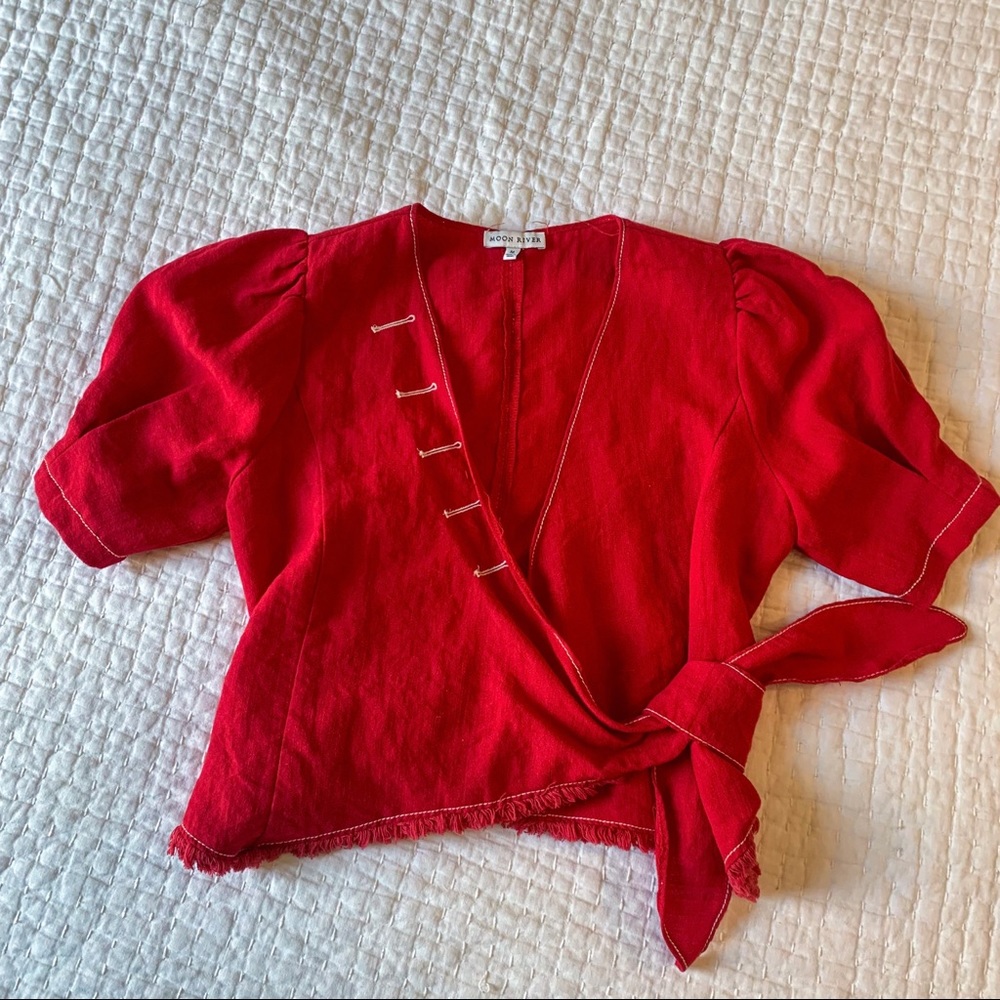 Cap Sleeve Wrap Top